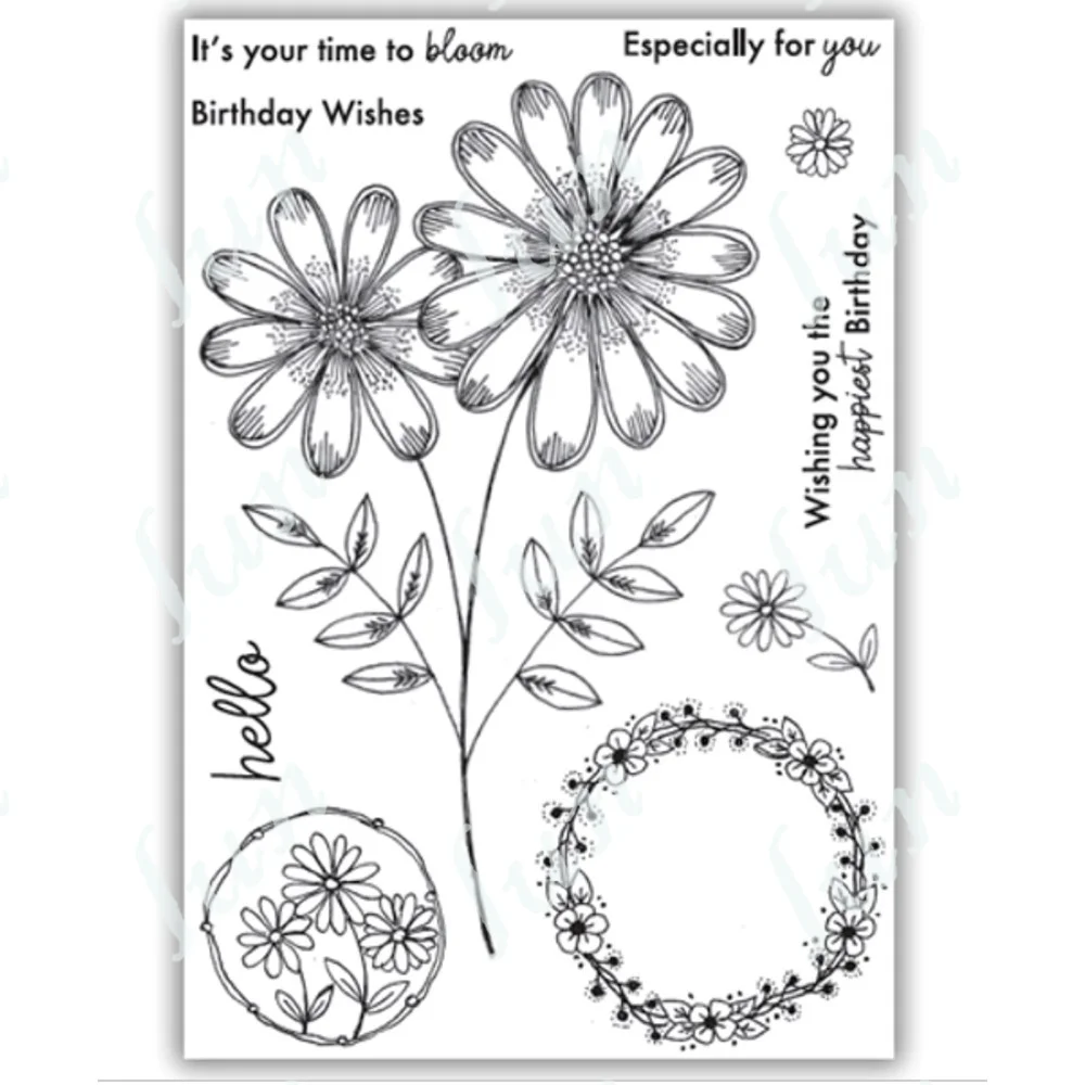 

Arrival New Daisy Blooms Clear Stamps Stickers Diy Make 2022 Scrapbooking Paper Craft Card Background Decoration Embossing Molds