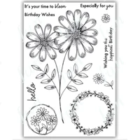 arrival new daisy blooms clear stamps stickers diy make 2022 scrapbooking paper craft card background decoration embossing molds