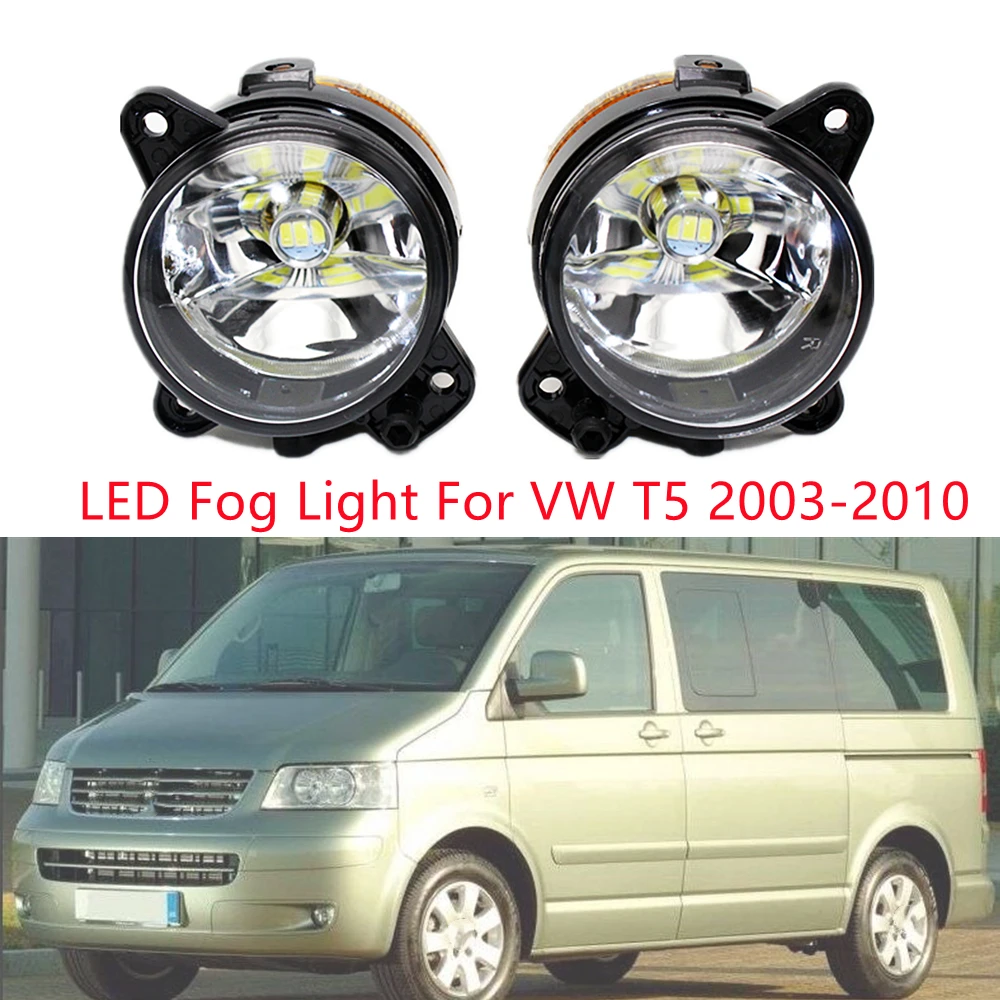 

Car Lights Fit For VW T5 Transporter Multivan Caravelle (2003-2010) Front Bumper LED Fog Light Lamp With Bulbs