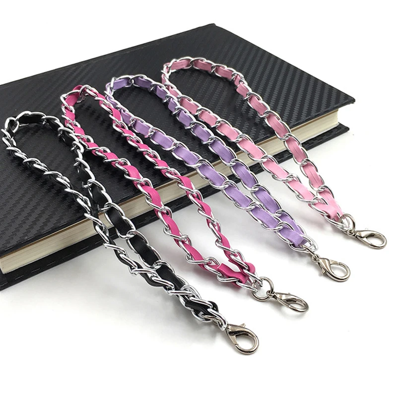 

Wrist Strap Chain Purse Belt Bag Strap Short Hand Chain Bag Handle PU Leather DIY 18cm Weave Replacement