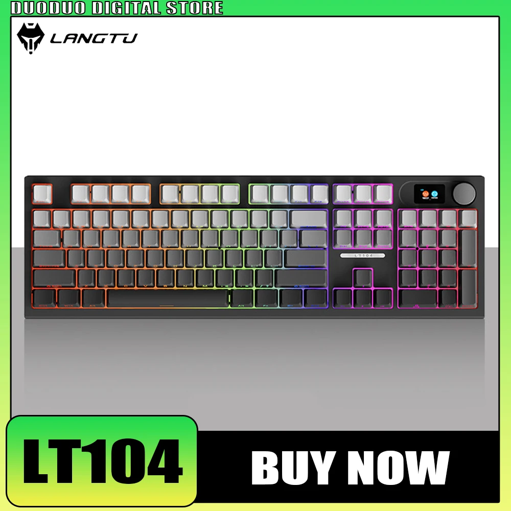 Механическая клавиатура LANGTU LT104 многофункциональная игровая с тремя режимами RGB