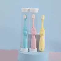 toothbrush soft bristles children cartoon pure color hippo toothbrush toddler manual tongue toothbrush