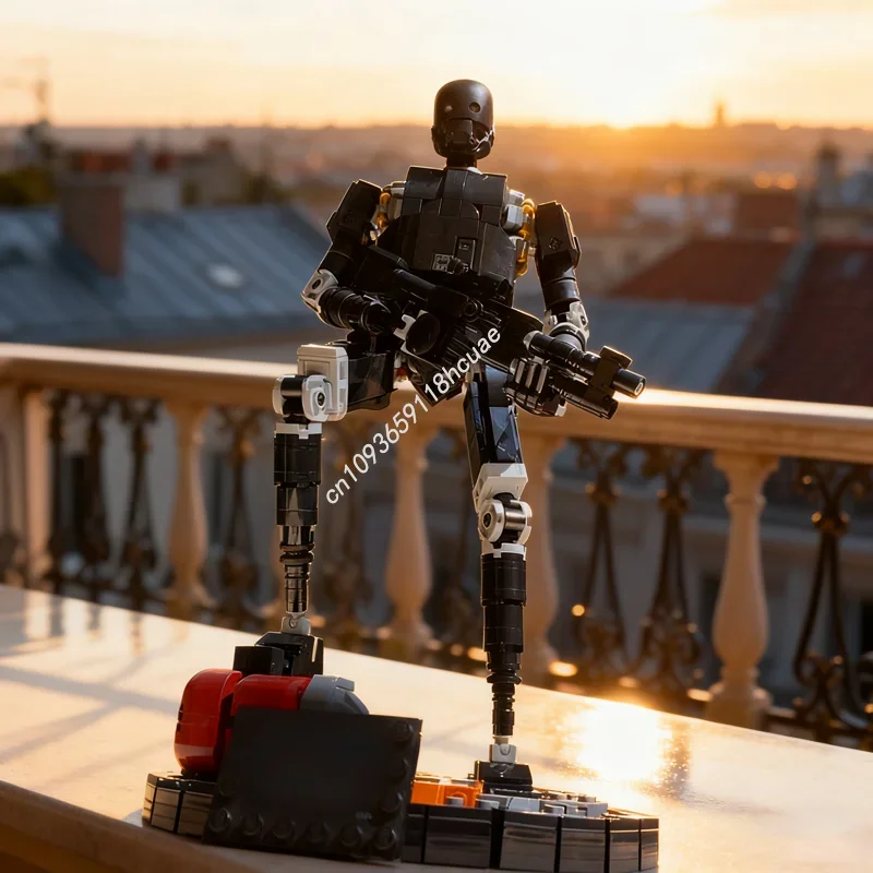 Фото Набор строительных блоков MOC K KX Enforcer Droid Star Battle (1018 деталей) — модель для сборки, архитектурный конструктор, идеальный подарок на Рождество, образовательная игрушка для детей на день рождения №1