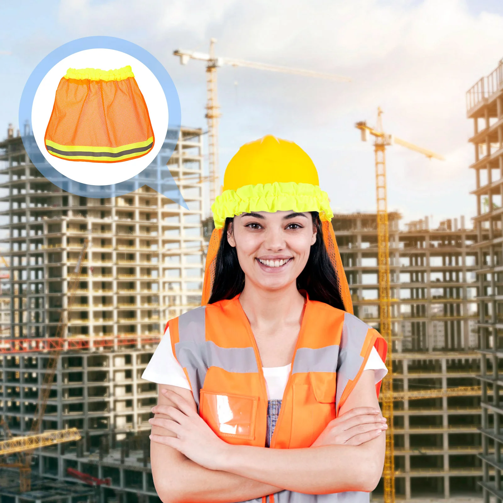 

Hat Hard Shade Neck Sun Visor Shield Construction Standardhelmetaccessories Cover Premium Safety Full Mesh Sunshade Strip