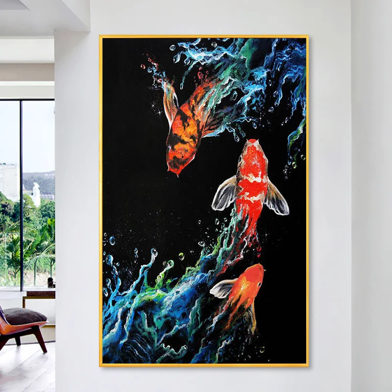 

5D алмазная живопись «сделай сам», рыба, полная квадратная, круглая, искусственная Алмазная вышивка, животное, мозаика, картина, домашний дек...