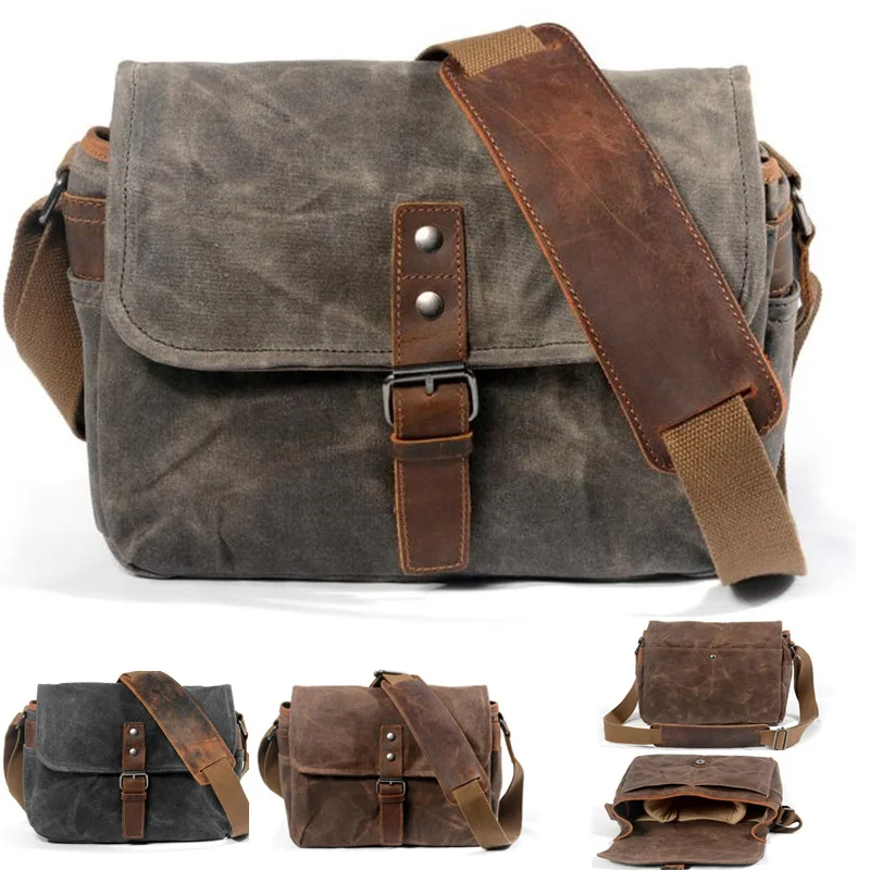 

Men's Vintage Canvas Bag Men Casual Crossbody Bag For Men Messenger Bag Man Travel Army Green Bags Bolsa Masculina High Quality