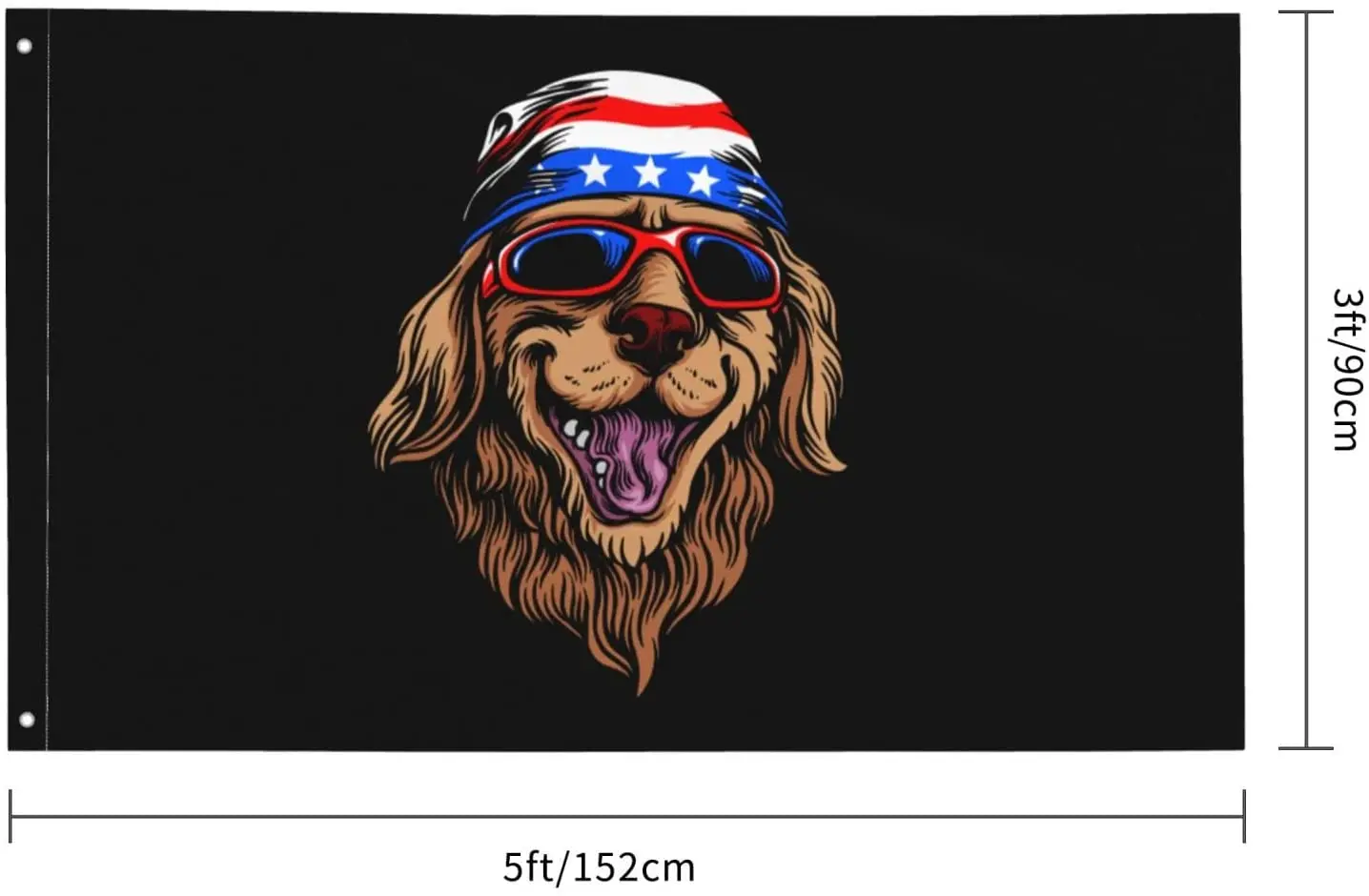 Американский флаг с забавными собаками баннер большие флаги люверсами открытый