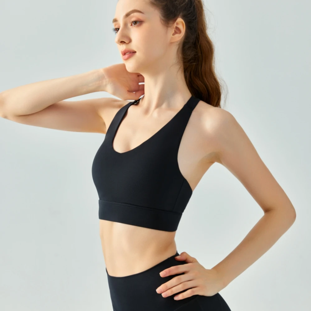 Майка Эмили для занятий йогой Интегрированный топ с подвесной шеей и красивой