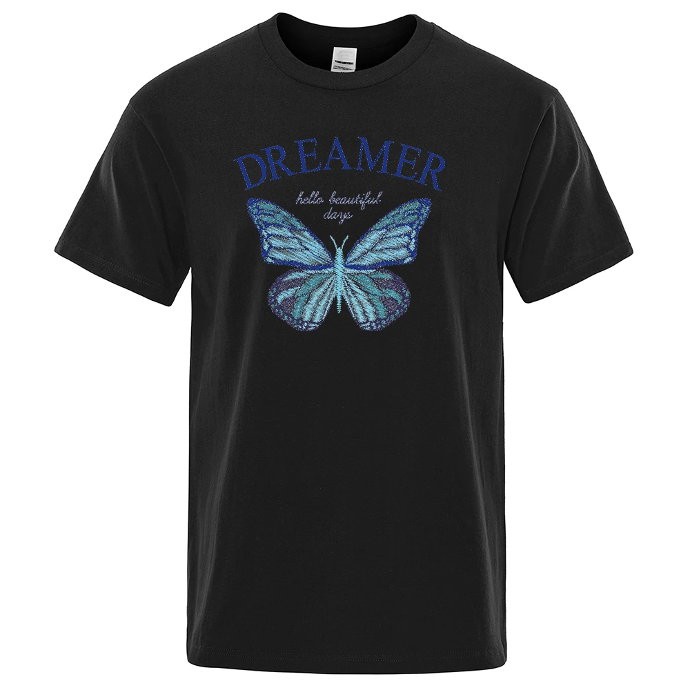 

Ice Green Butterfly Prints Tshirts Mans Cool Summer S-Xxxl T Shirts Fashion Comfortable Short Sleeve Creative Loose Men Tshirt