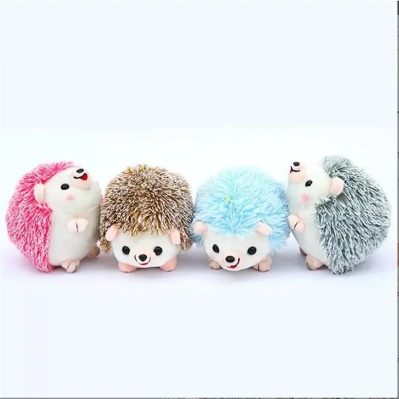 

10cm/12CM Plush Hedgehog Toys Key Chain Ring Pendant Plush Toy Animal Stuffed Anime Car Fur Gifts for Women Girl Toys Doll