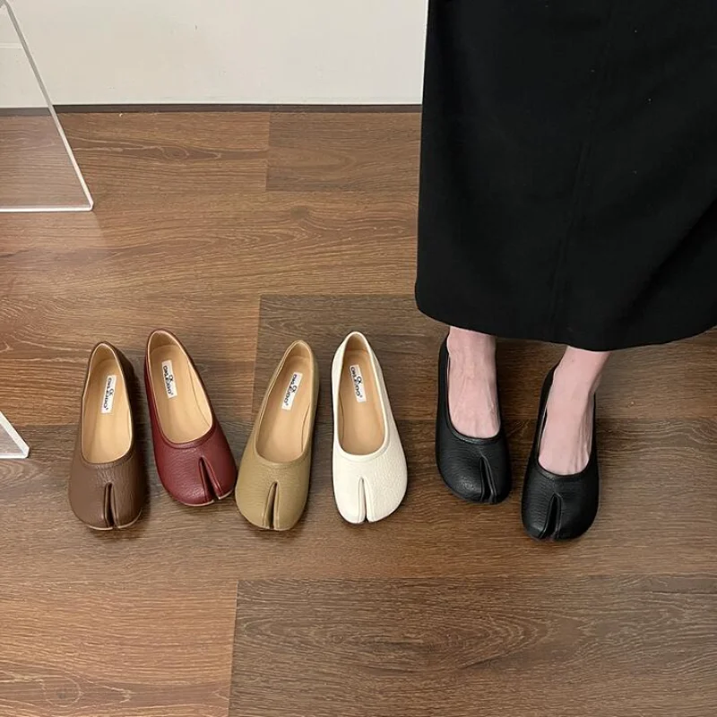 

Женские мокасины с круглым носком, мягкие туфли из искусственной кожи, без застежки, лоферы, повседневная обувь, ниндзя, весна