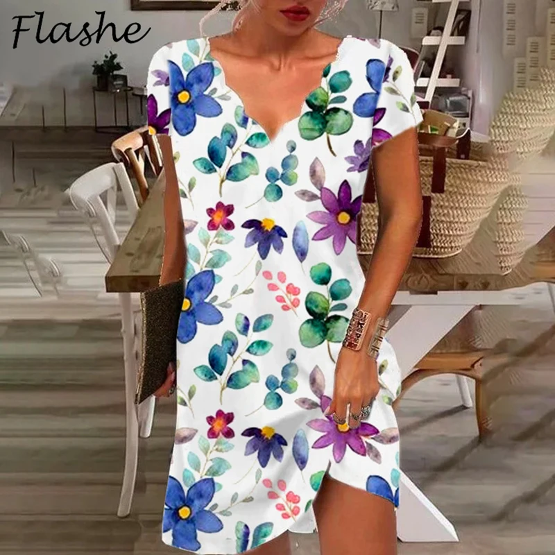 Vintage Dress Women V Neck Lace Design 