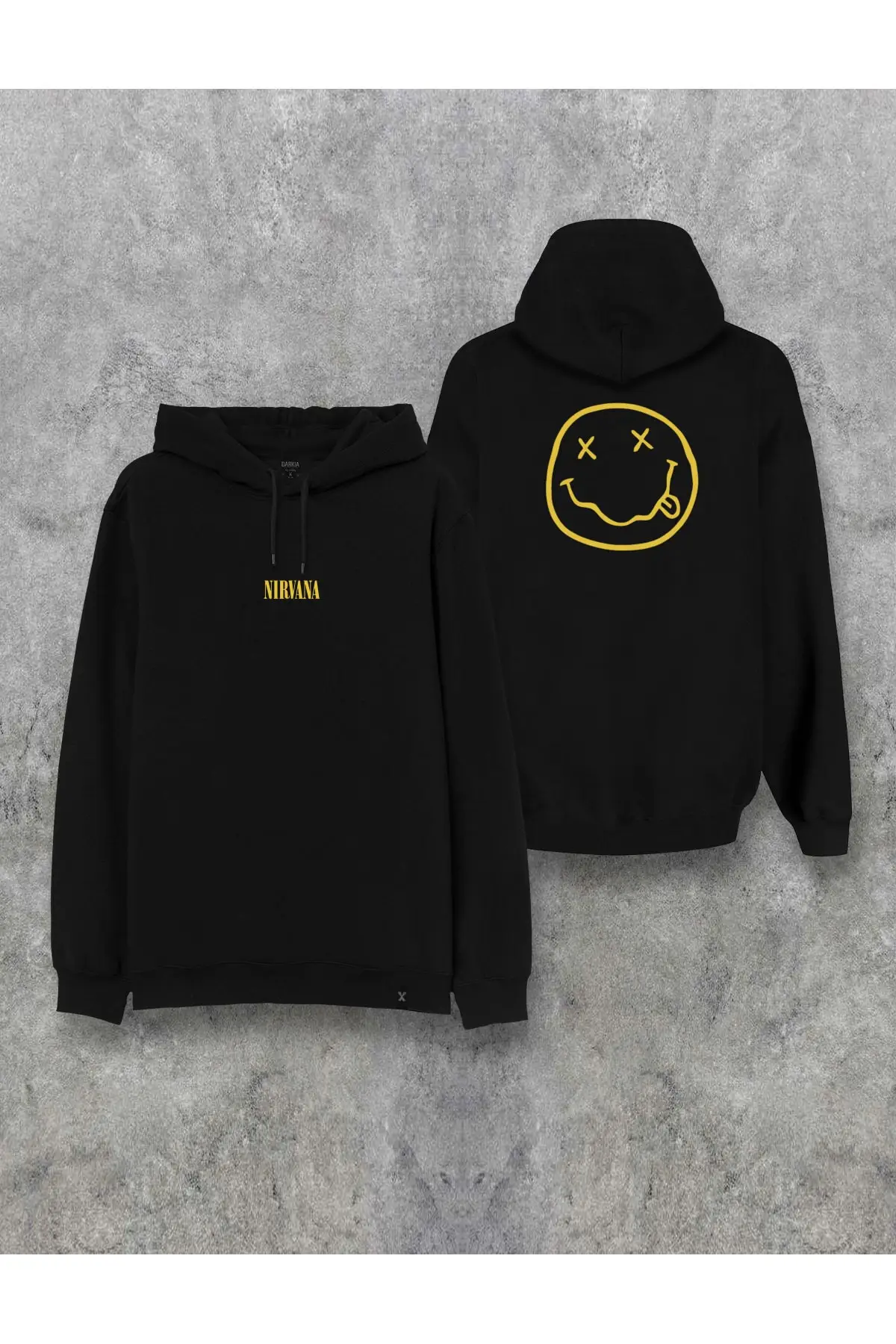 

Nirvana Double Sides Design Printed Hooded Sweatshirt
