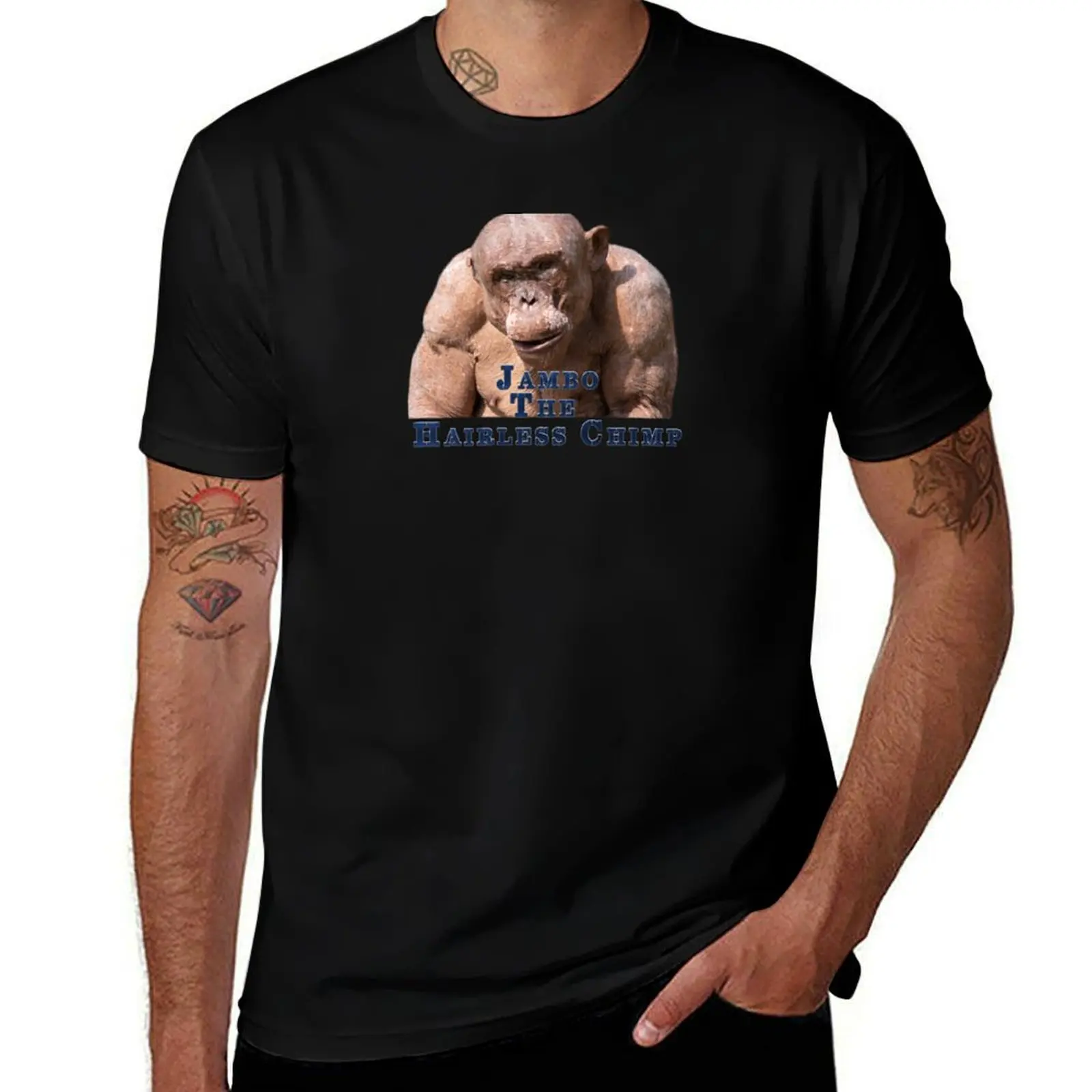 Фото Футболка Jambo The Hairless Chimp, простая футболка для работы №1
