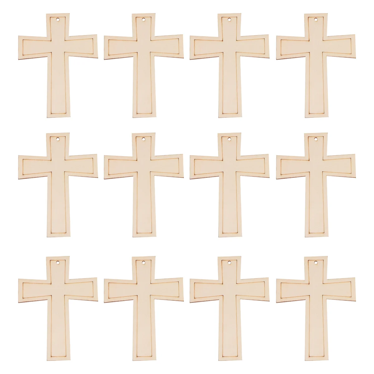 

Wooden Hanging Cross Wood Ornaments Plaque Hollow Pendant Shape Crucifix Decoration Wall Holiday Decorative Plank Ornament