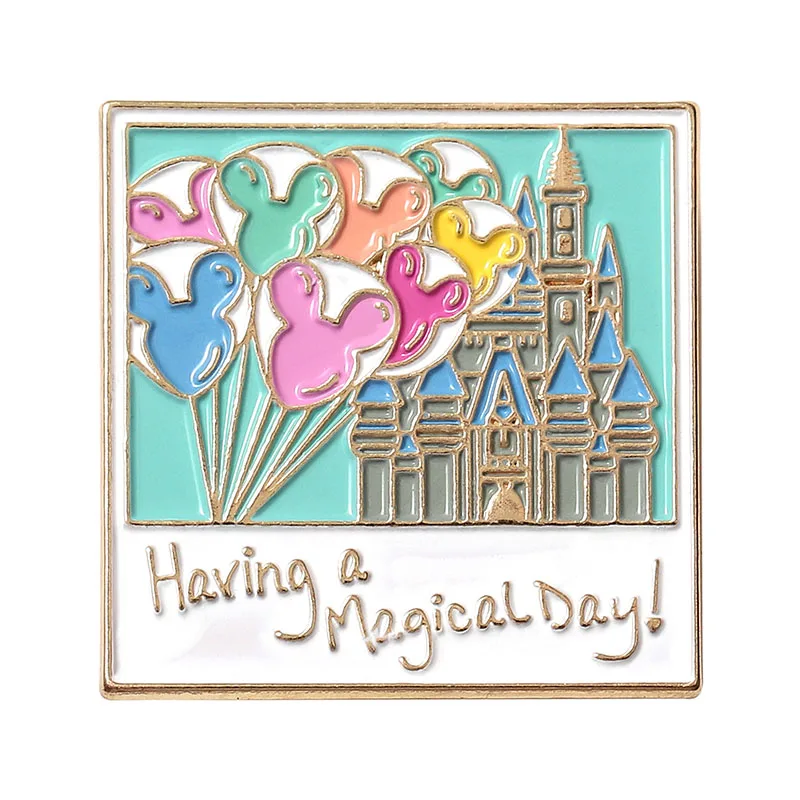 

1 Pcs Charming Balloon Castle Enamel Cartoon Magic Pin Backpack Badge Art Lapel Pin Jewelry Gift For Friends