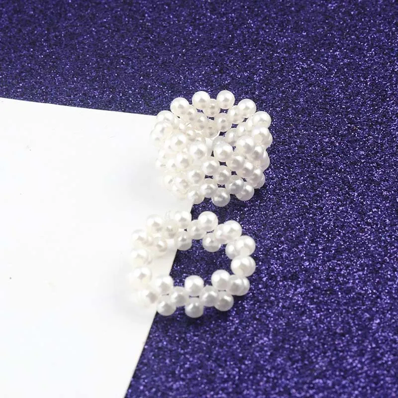 

2023 Fashion Beaded Pearl Ring Artificial Pearl Rings for Women New Girl Rings Vintage Adjustable Rings Aesthetic Korean кольцо