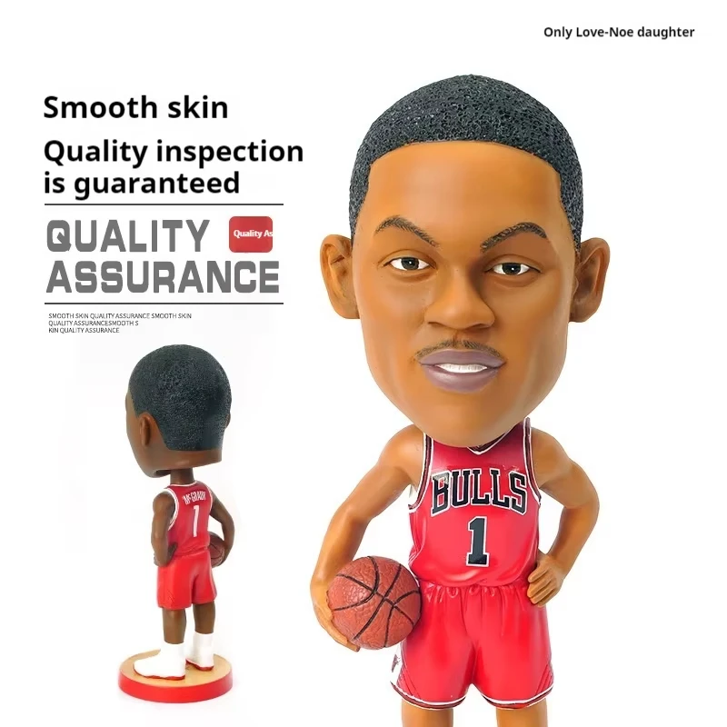 Фото 20 см MINISO и NBA баскетбольная звезда ПВХ фигурка встряхивающейся головой фигурка украшение дома орнамент произведения искусства подарок бойфренду на день рождения №3