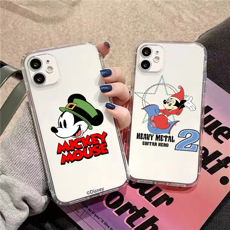 

Original Mickey Mouse For iPhone 13 12 11 Pro 12 13 Mini X XR XS Max 6 6S 7 8 Plus SE2020 Clear Phone Case Coque Cover
