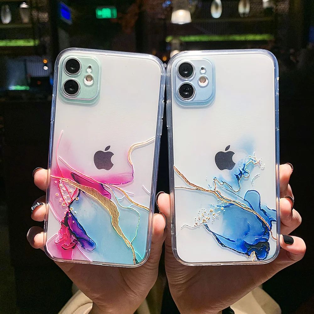 

Ударопрочный чехол для телефона moskado с акварельным рисунком для iPhone 12 13 Mini 11 Pro Max X XR XS Max 7 8 Plus, мягкие силиконовые чехлы из ТПУ