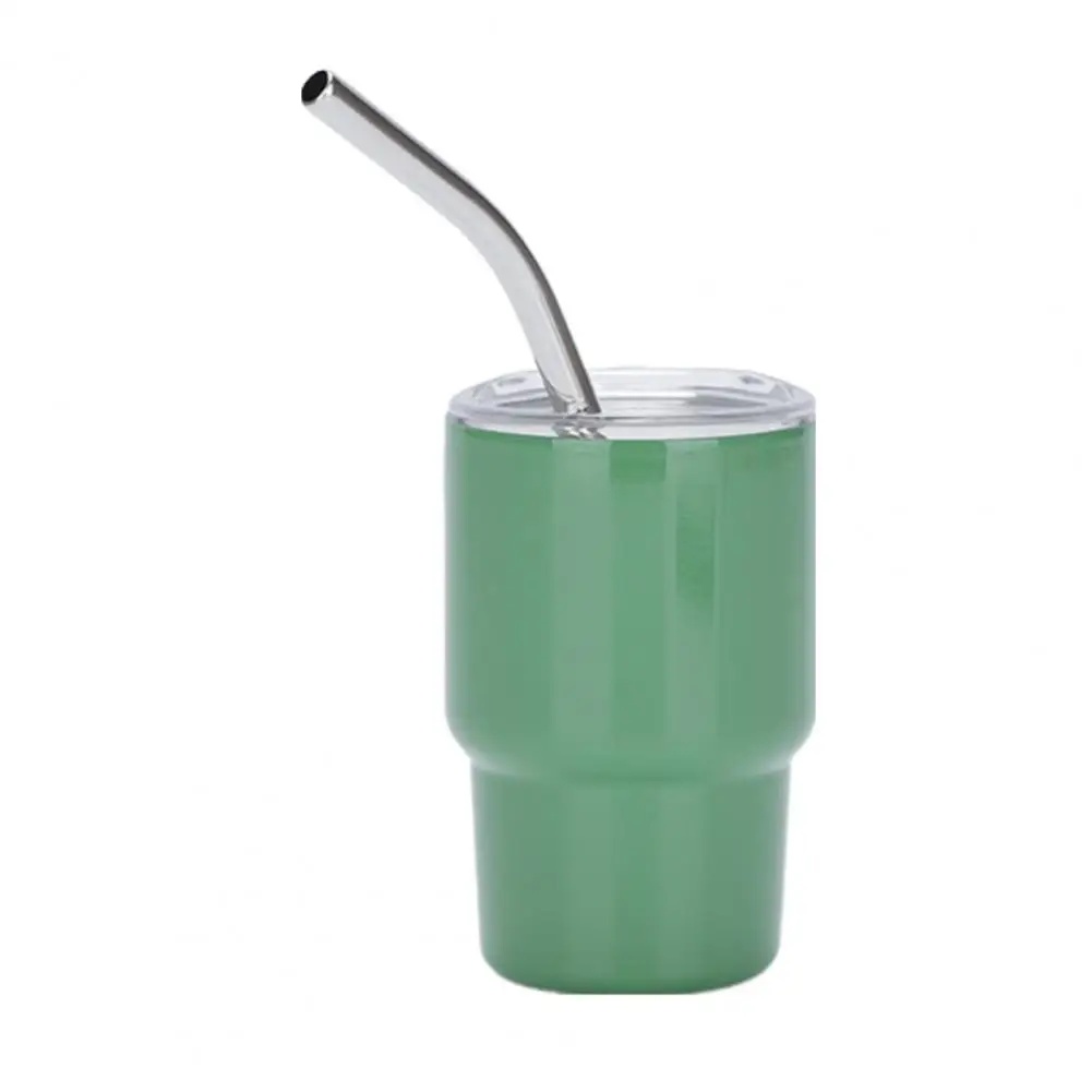 Стакан из нержавеющей стали стеклянная крышка с соломинкой 3 унции цветная