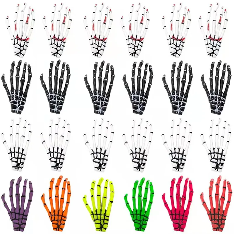

10Pcs/Lot Harajuku Girl Skeleton Claw Skull Hand Bone Hairpin Cool Zombie Punk Horror New Fashion Hair Accessories Party Rock