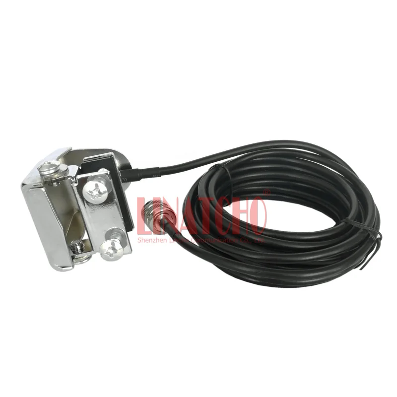 Radio Car Antenna Mount Trunk Lid Hatchback Mount Bracket SO239 with 5 Meter RG58U Cable PL259 for Mobile Radio