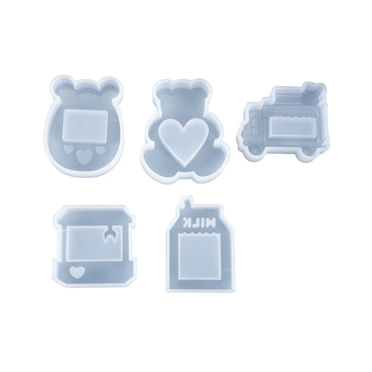 

Силиконовая форма, тип 5 штук, набор для интерьера «сделай сам», подвеска ручной работы, брелок, украшение, полимерная форма, украшение, многоразовое использование