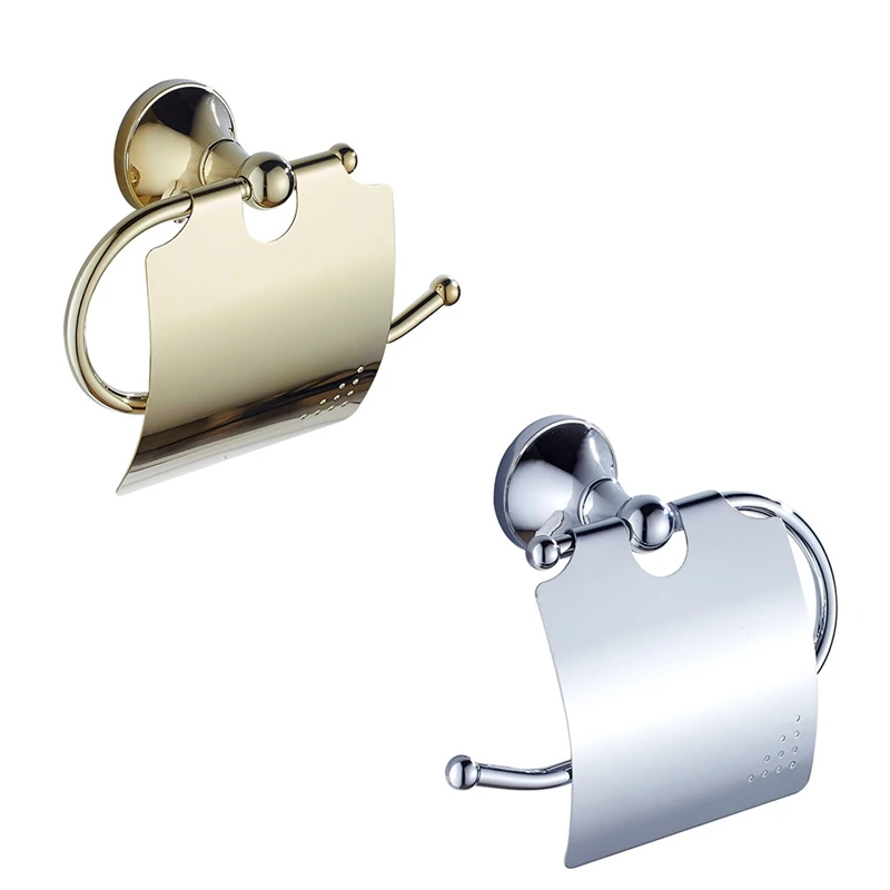 

Vintage Brass Toilet Paper Holder Bathroom Toilet Tissue Holder Antique Wall Mounted Rolling Paper Holder