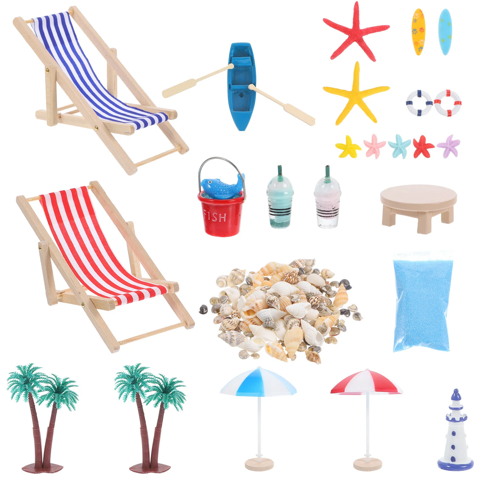 

Аксессуары для пляжного мини-костюма, подставка из ракушки, украшение в летнем стиле, миниатюрный пейзаж, декор для детских сцен