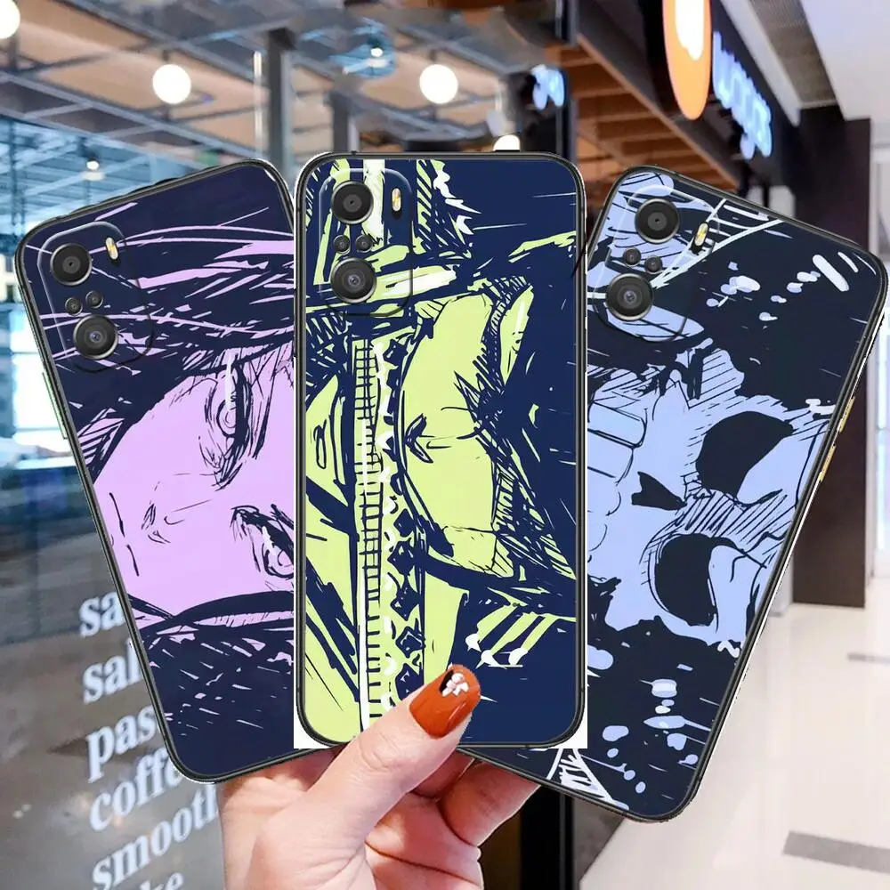 

Drawing-line Phone Case For xiaomi redmi 11 Lite pro Ultra 10 9 8 MIX 4 FOLD 10T Black Cover Silicone Back Prett