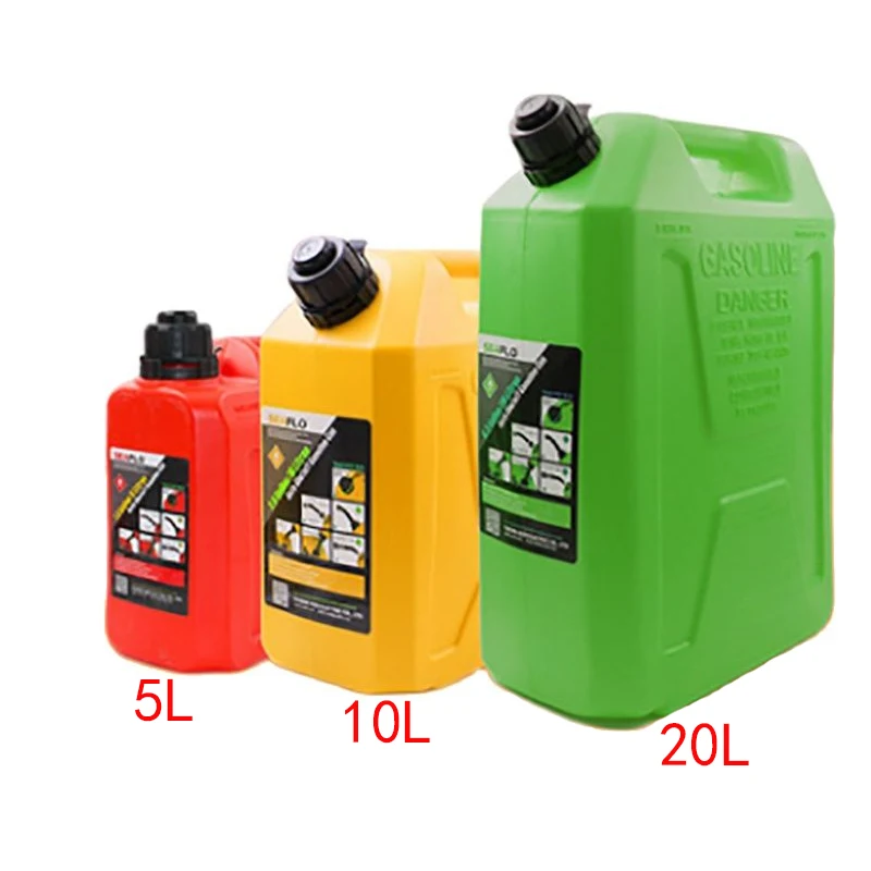 Jerry Can Gas Fuel Oil Tank 5L 10L 20L Plastic Petrol Car Gokart Spare Container Gasoline Petrol Tanks Canister ATV Motorcycle