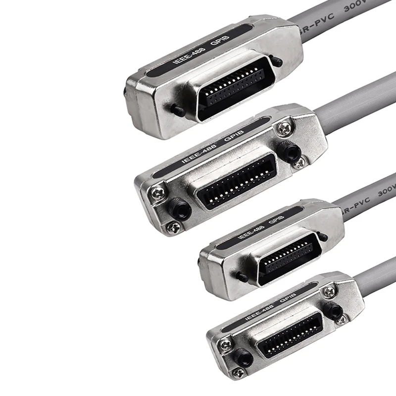 

2PCS IE488 Gpib Data Cable Industrial-Grade Communication Transmission Cable, 2M & 3 Meters