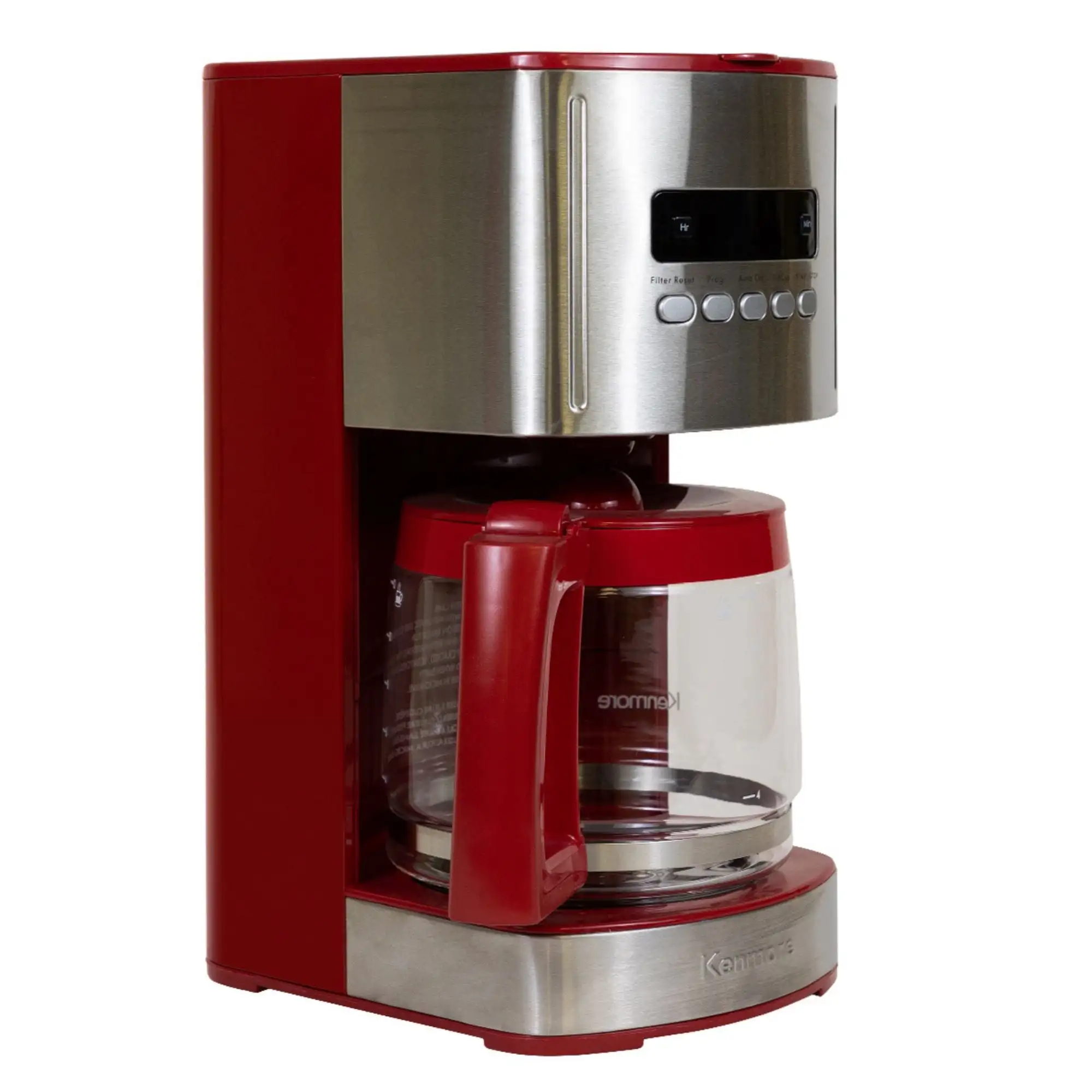 12 Cup Coffee Maker, Aroma Control Programmable Coffee Machine Red