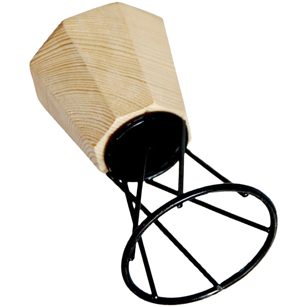 

Holder Candlesticksholders Stand Burner Decorative Wood Home Iron Christmas Candleholderscone Wooden Meditation Tea Light
