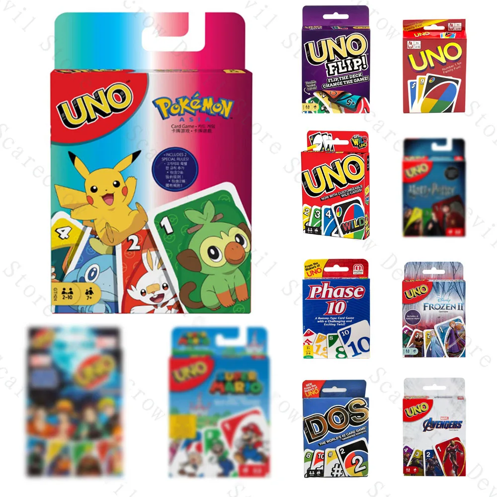

18 Style Games UNO Cards Family Funny Entertainment Board Game Fun Playing Cards Kids Toys Gift Box Card Game Children Toy