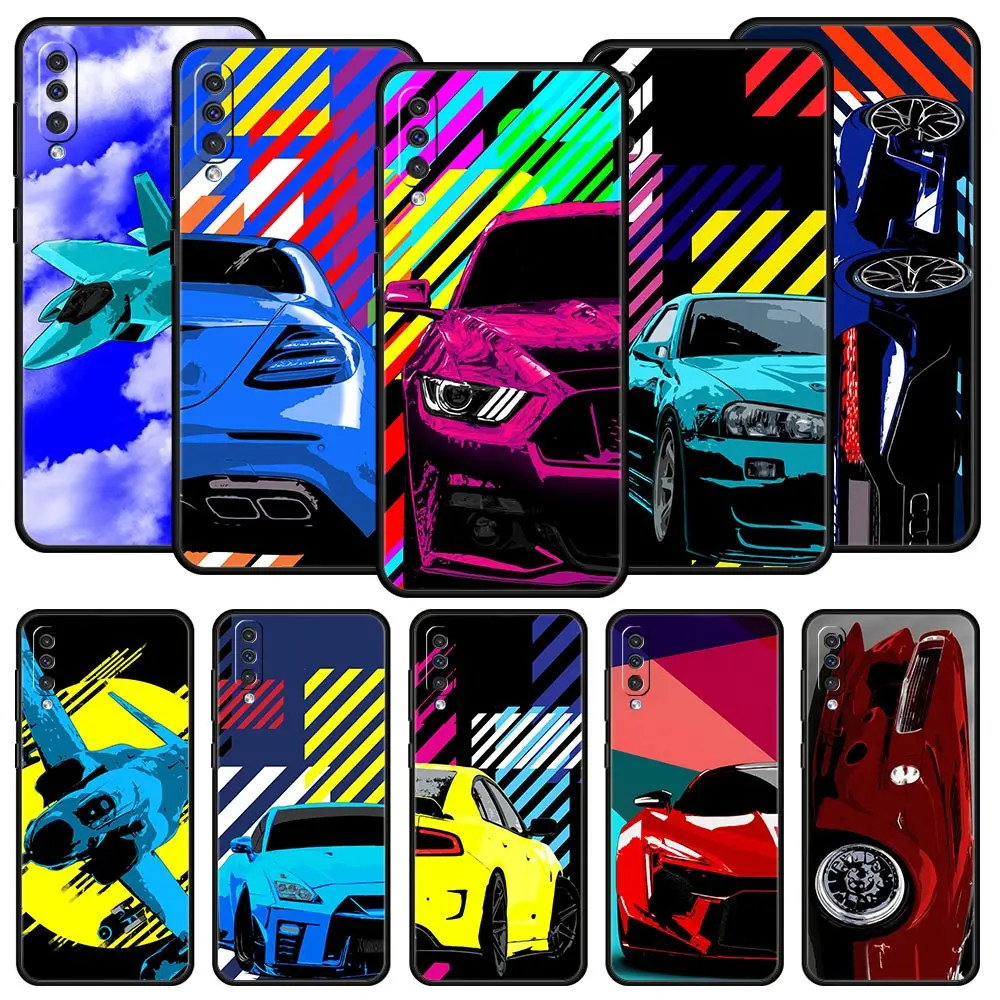 

JDM Sports Car Lamp Aircraft Phone Case for Samsung A52 5G A12 A70 A50 A40 A20s A30 A10s A20e A10 A22 A72 A32 A02 A42 A04S Cover