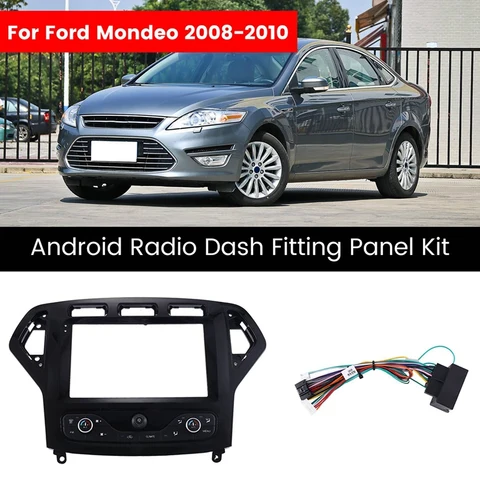 Автомобильная рамка Fascia Adapter Canbus Box Decoder для Ford Mondeo 2008-2010 Android радио приборная фитинг комплект для замены панели