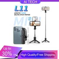 l11 for android ios onplus rog phone 3 in 1 wireless bluetooth mini selfie stick foldable tripod expandable monopod for gopro