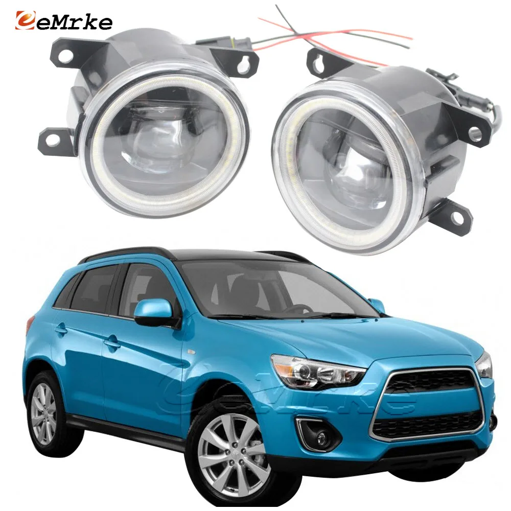

Led Fog Lights Lens for Mitsubishi Outlander Sport RVR ASX 2010 2011 2012 2013 2014 2015 Angel Eyes DRL Front Head Lamp Car PTF