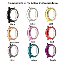 diamond bumper protective case for samsung galaxy active 2 40mm 44mm protector case accessories samsung smart watch