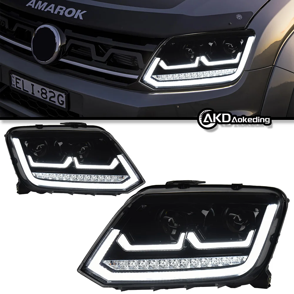 

Автомобильные фары 2 шт., запчасти для AMAROK Pick-up 2010-2020, фары светодиодные или Ксеноновые фары, двойной светодиодный проектор FACELIFT