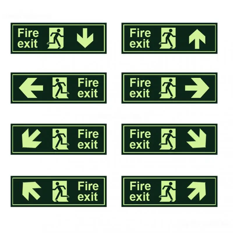 

Warning Signs Identification Cards Fire Luminous Exit Sign Address Signs Indicator With Arrow Garden Decor Instructions Supplies