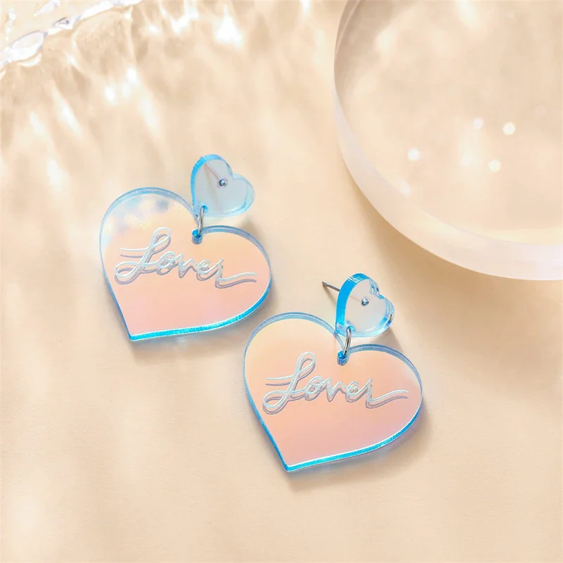 Серьги-кольца в форме сердца