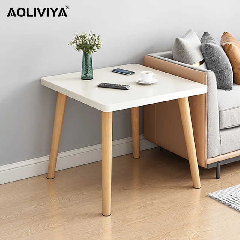 

AOLIVIYA Sofa Side Table Small Table Living Room Small Coffee Table Mini Small Bedroom Bedside Table Tea Table ShuangHong 2023