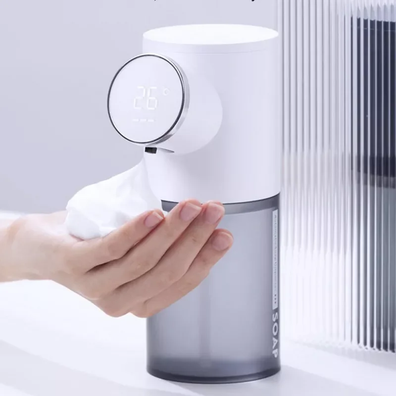

Dispencer Automatic Liquid Soap Touchless Sensor Foam With Temperature Display USB Rechargeable Hand Sanitizer Dispenser