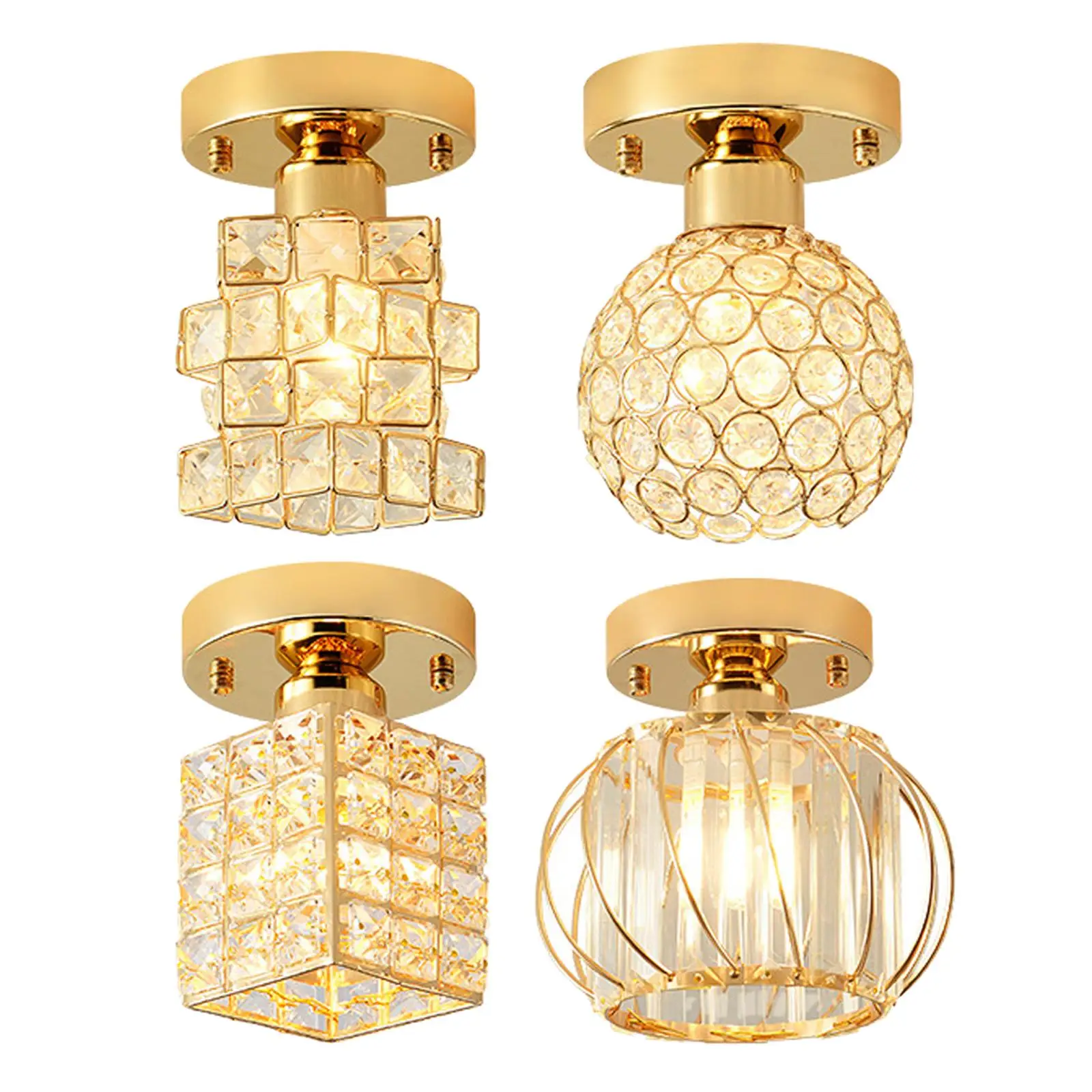 

Crystal Ceiling Light Flush mountinging Hallway Entryway Aisle
