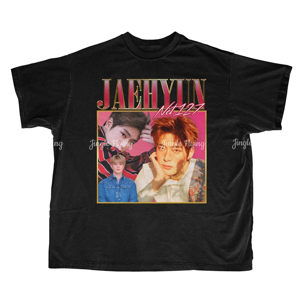 Jaehyun Ретро Kpop футболка подарок для женщин и мужчин унисекс