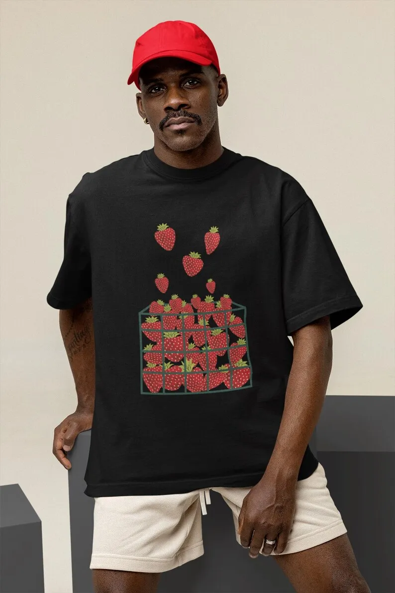 Унисекс рубашка Strawberry Basket - пищевая толстовка клубничная подарок для нее