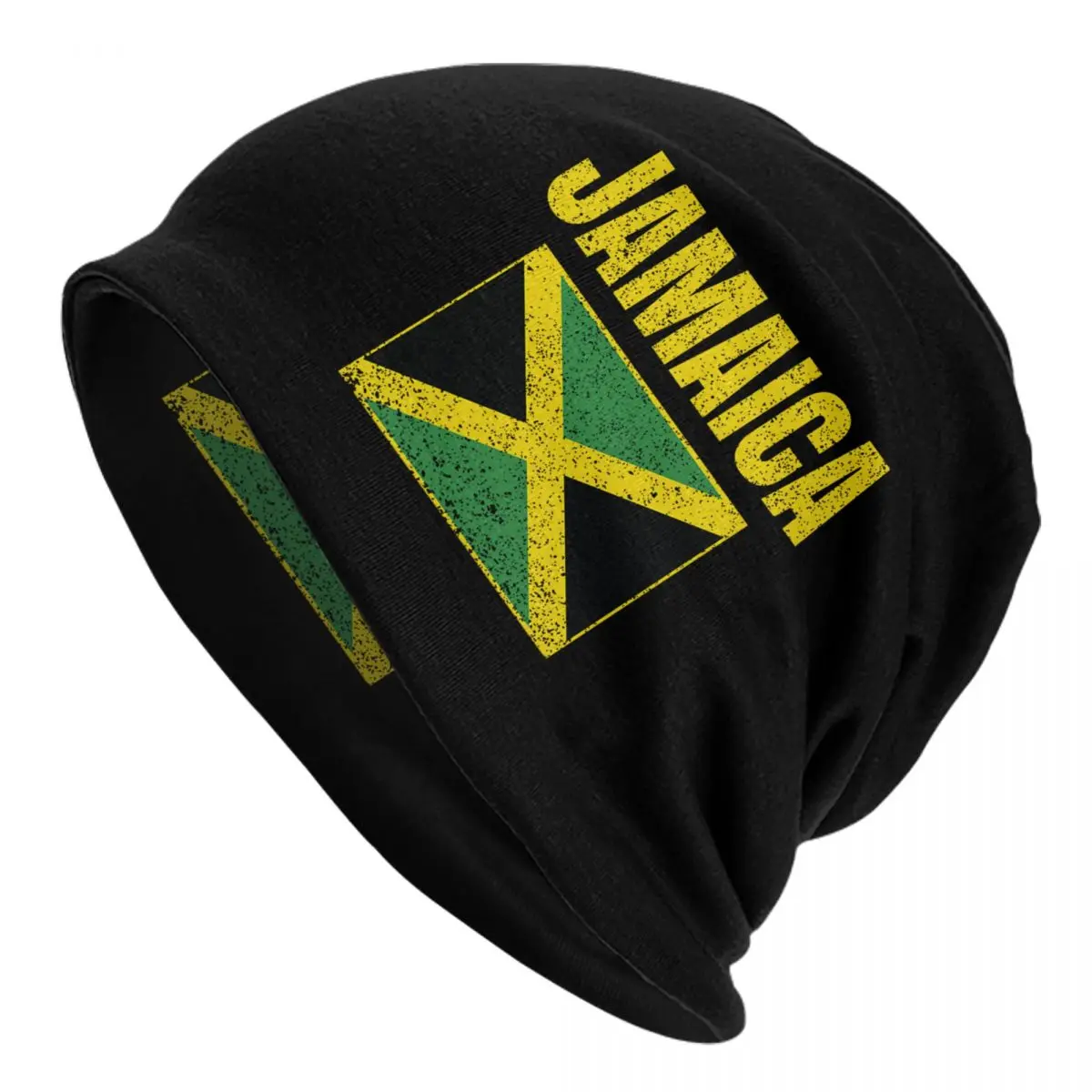 Custom Jamaica Country Jamaican Flag Bonnet Hats Street Knit Hat For Women Men Autumn Winter Warm Skullies Beanies Caps